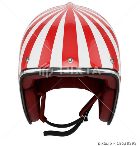 Motorcycle helmet red white classic 18528595