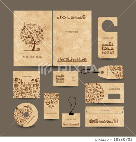 Business cards collection with coffee concept Business cards collection with coffee concept 18530702