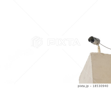 CCTV isolated with copy space on the left 18530940
