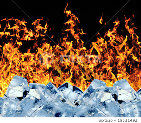 Burning ice cube Burning ice cube 18531492