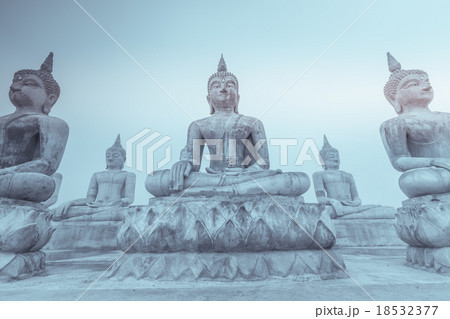 white Buddha statue white Buddha statue 18532377