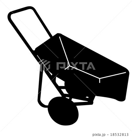 wheelbarrow silhouette vector 18532813