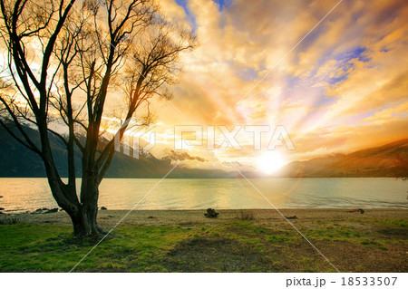 land scape of sun rising sky  18533507