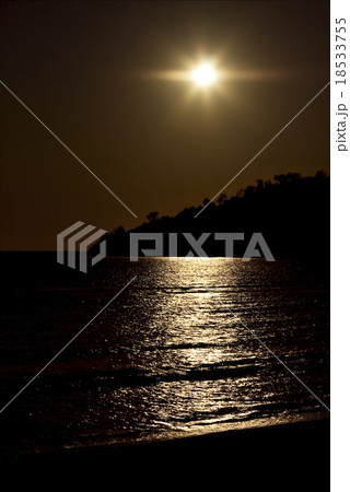 gold sunset and coastline gold sunset and coastline 18533755