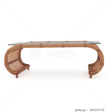 Table rattan profile 3d graphics 18534770