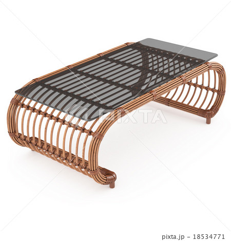 Table rattan 3d graphics 18534771