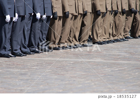 Navy suit soldiers in formation Navy suit soldiers in formation 18535127