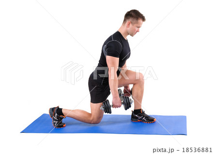 Standing Dumbbell Split-Squat Workout 18536881