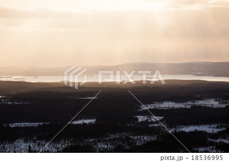 Lapland landscape aerial Lapland landscape aerial 18536995
