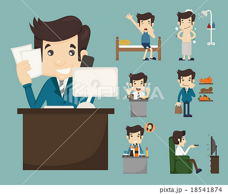 Businessman routine 18541874