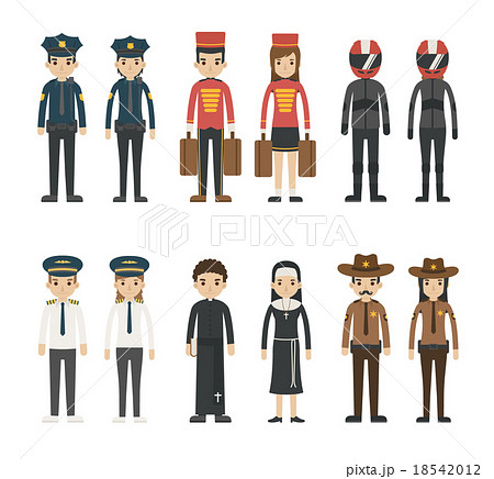 Set of profession characters 18542012