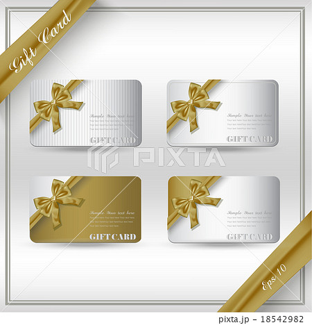 Collection of gift cards with ribbons. Collection of gift cards with ribbons. 18542982