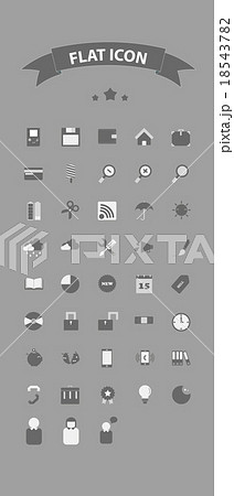 Flat icon : monotone color Set Business 18543782