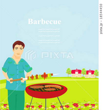 man cooking on his barbecue 18544450