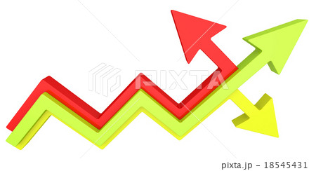 Colored 3d arrows moving in different directions Colored 3d arrows moving in different directions 18545431
