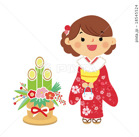 初詣　人物 18545524