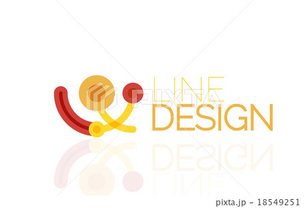 Vector swirl and circles outline minimal abstract 18549251