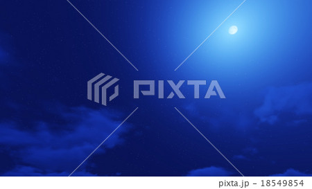 Beautiful clear night sky, the clouds are good. 18549854