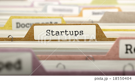 Startups Concept on Folder Register. Startups Concept on Folder Register. 18550404