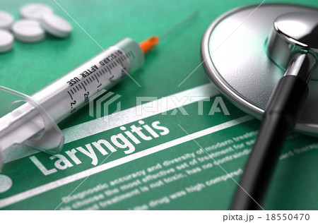 Laryngitis. Medical Concept on Green Background. 18550470