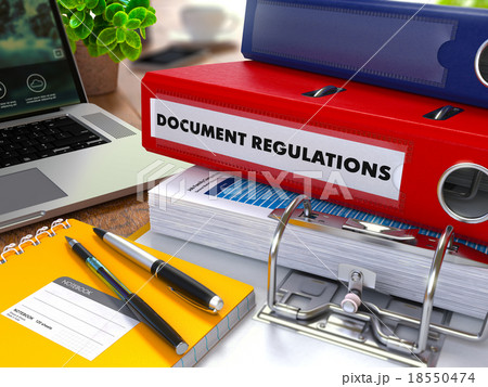 Red Ring Binder with Inscription Document Red Ring Binder with Inscription Document 18550474