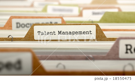 File Folder Labeled as Talent Management. 18550475