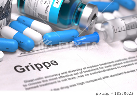 Diagnosis - Grippe. Medical Concept. 18550622
