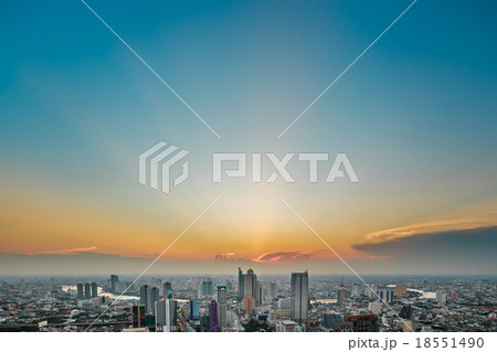 a bird's eye view of bangkok at twilight 18551490