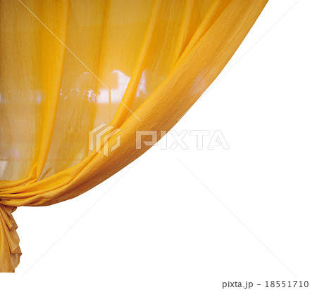 gold curtains on a white background 18551710