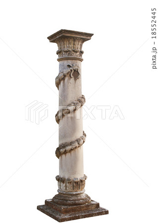 old architecture Column isolated. Clipping path. 18552445