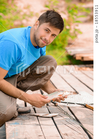 Pleasant man fishing Pleasant man fishing 18553911