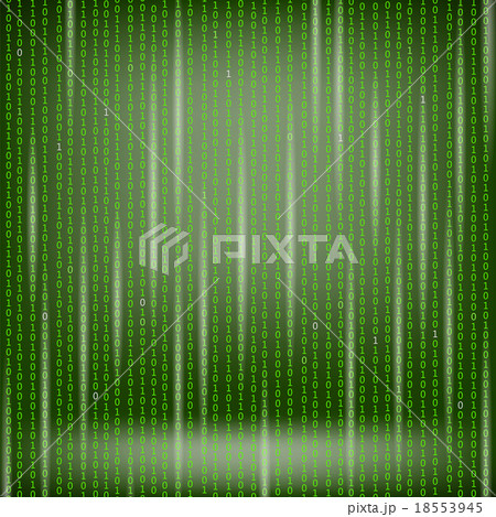 Binary Code Green Background 18553945