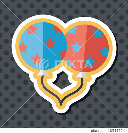 balloons flat icon with long shadow,eps10 balloons flat icon with long shadow,eps10 18555624