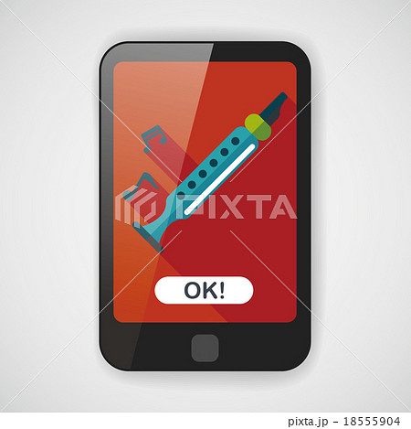 Recorder flat icon with long shadow,eps10 18555904