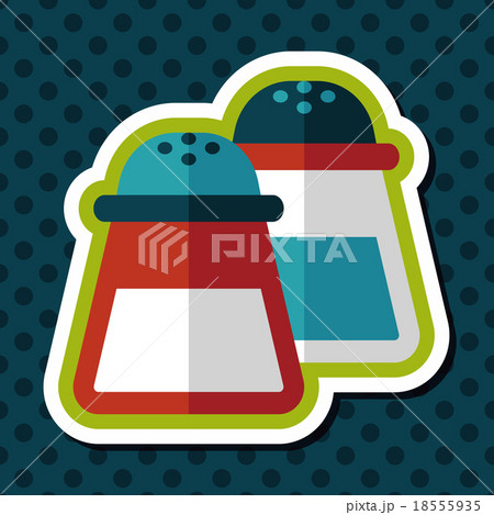 kitchenware pepper bottle flat icon with long shadow,eps10 18555935