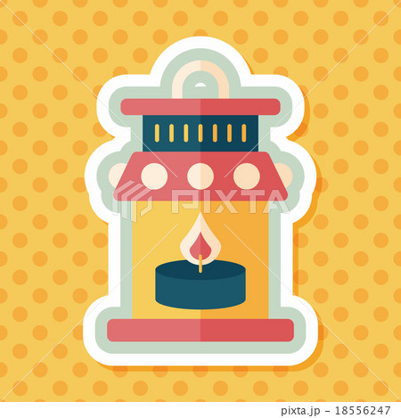 Christmas lantern flat icon with long shadow,eps10 18556247