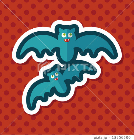 Halloween bat flat icon with long shadow,eps10 Halloween bat flat icon with long shadow,eps10 18556500