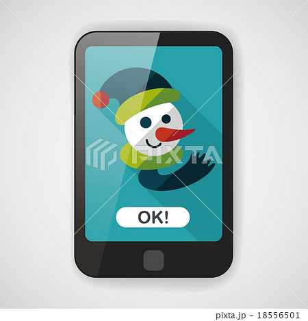 snowman flat icon with long shadow,eps10 18556501