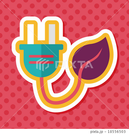 Environmental protection concept flat icon with long shadow,eps1 18556503