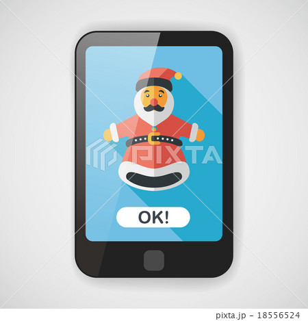 Santa Claus hand puppet flat icon with long shadow,eps10 18556524