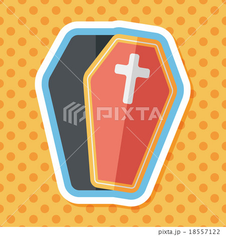 coffin falt icon with long shadow,eps10 coffin falt icon with long shadow,eps10 18557122