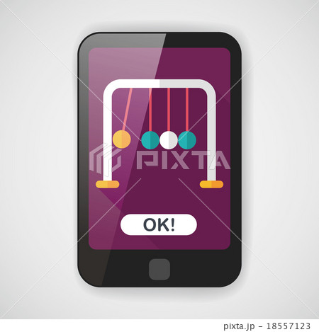 Newton's Cradle flat icon with long shadow,eps10 Newton's Cradle flat icon with long shadow,eps10 18557123