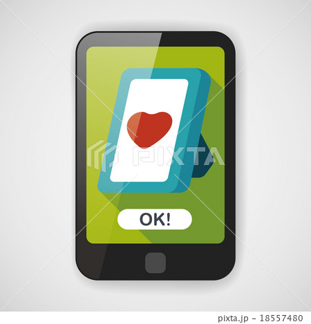 Valentine's Day photo frame flat icon with long shadow,eps10 Valentine's Day photo frame flat icon with long shadow,eps10 18557480