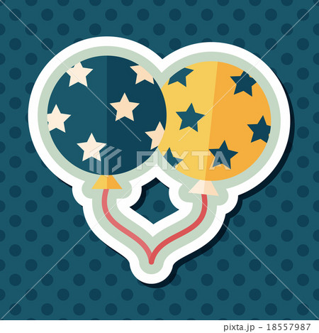 balloons flat icon with long shadow,eps10 balloons flat icon with long shadow,eps10 18557987