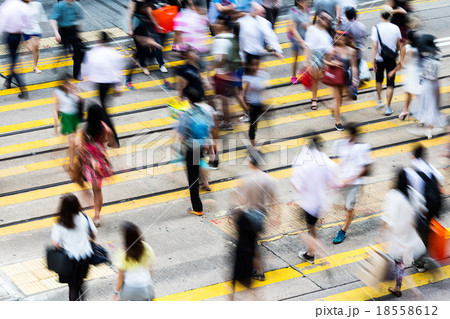 Blur view of Hong Kong Busy street Blur view of Hong Kong Busy street 18558612