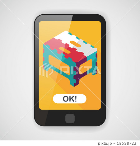 folding chair flat icon with long shadow,eps10 18558722