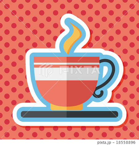 coffee flat icon with long shadow,eps10 coffee flat icon with long shadow,eps10 18558896