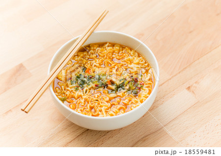 Instant noodles on wood baord Instant noodles on wood baord 18559481