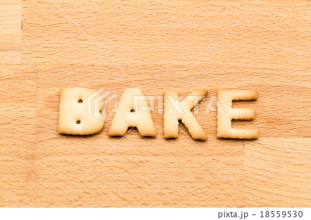 Word bake cookie over the wooden background Word bake cookie over the wooden background 18559530