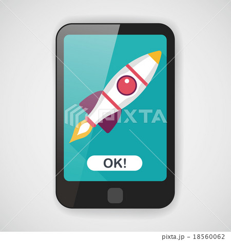 Space rocket flat icon with long shadow,eps10 Space rocket flat icon with long shadow,eps10 18560062